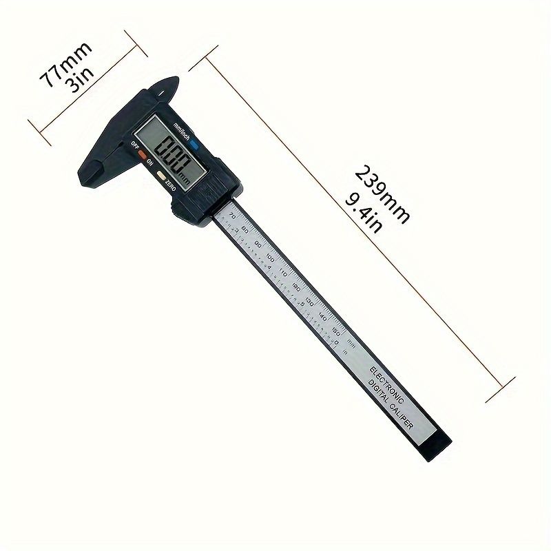 Calibrador digital LCD Micrómetro Herramienta de medición Pantalla LCD Pulgadas y milímetros fácilmente intercambiables Medición de joyas_voghion.com