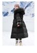 Girls' Winter Coat With Faux Fur Hood – Princess-Style Puffer Jacket (Black/Purple) – Warm Polyester Fill, Soft & Stylish (8-14 Years)_voghion.com