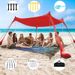 Tenda de proteção solar FPS 50+ - Cobertura com proteção UV para áreas externas com tecido de Lycra para praia e areia Tenda de sombra portátil Fácil instalação Design à prova de vento_voghion.com