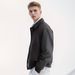 Jauns 2024. gada pavasara un rudens vīriešu vienkrāsains vilnas mētelis ar atloku, britu jaka, kardigans_voghion.com