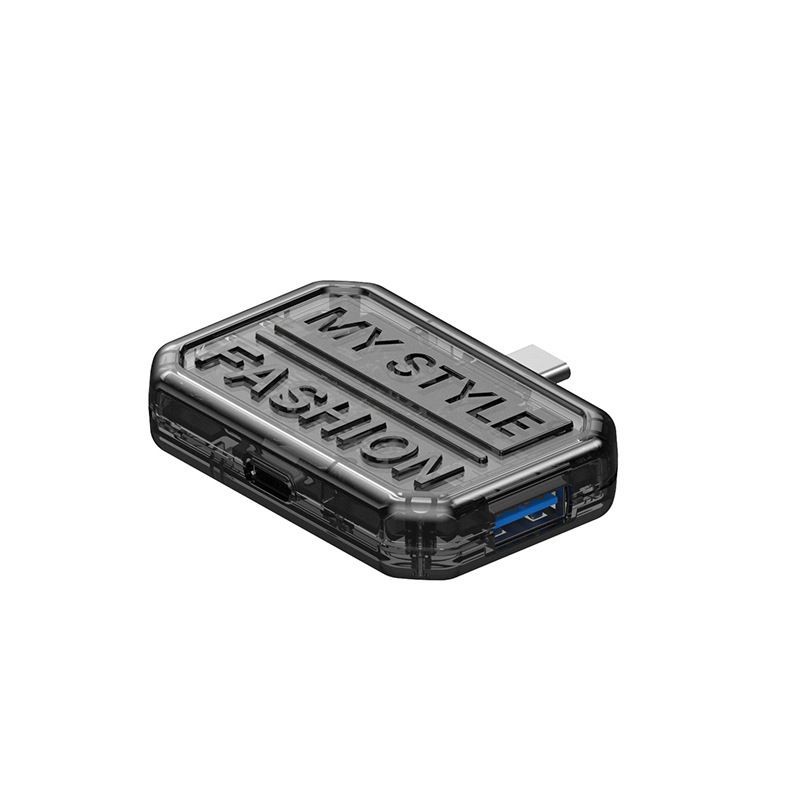 Stație de andocare transparentă privată de tip C 3 în 1, potrivită pentru telefoane mobile, iPad-uri, tablete, USB, Hub 3.0, cadouri_voghion.com