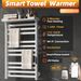 SIOYIE Heated Towel Rack With Shelf And Wi-Fi App Control, 11 Bars Electric Wall Mounted Towel Warmer With Timer & Adjustable Temperature, Low Carbon Steel, Plug-in/Hardwired, White_voghion.com