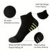 Schnelltrocknende Sportsocken für Herren in großer Größe – Atmungsaktive Mesh-Kurzrohrsocken Schwarz/Weiß_voghion.com