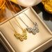 Collana a farfalla cava femminile micro-zircone intarsiato atmosfera super fatata nella rete di marea collana a catena con clavicola farfalla tridimensionale rossa_voghion.com