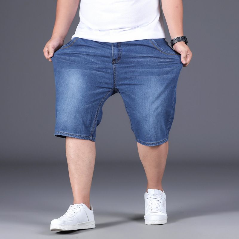 Men's Clothing Plus Size Large Size Shorts Plus Fat Five Point Pants Fat Guy Wide Leg Mid Length Pants Trend_voghion.com