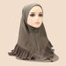 Hijab da donna tinta unita foulard da donna in lino di cristallo chiffon doppio strato pullover arricciato foulard comodo e traspirante_voghion.com