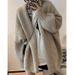 Soft Knit Cardigan – Oversized V-Neck Open Front Sweater With Princess Sleeves, Ribbed Texture In Oatmeal & Gray (S-XL)_voghion.com