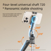Shenzhou Selfie Stick Treppiede 1.8m Gimbal Anti-Vibrazione Portatile per Streaming Live con Telecomando da Pavimento_voghion.com