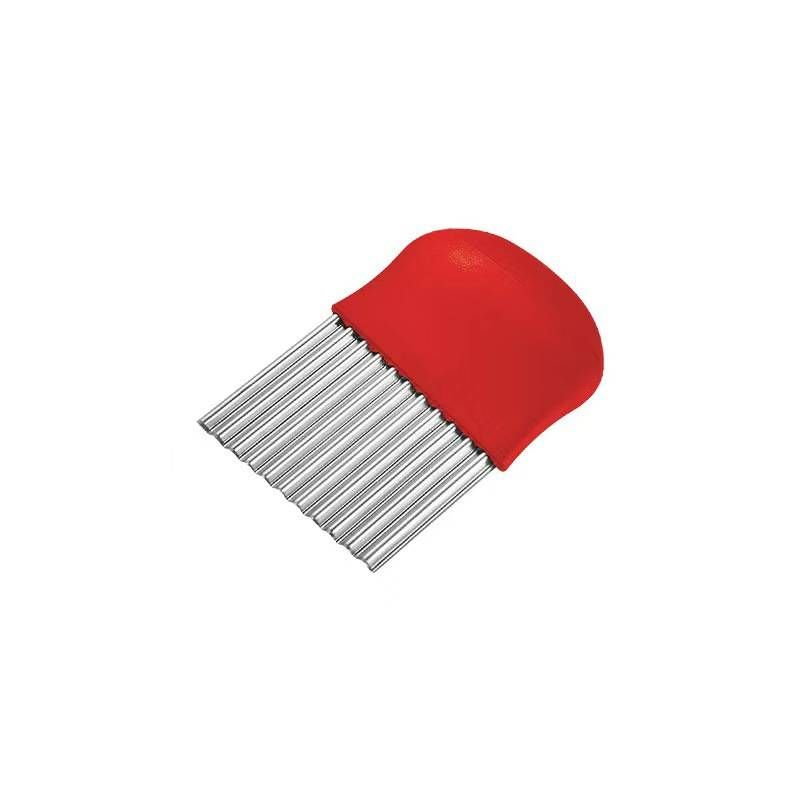 Stainless Steel Potato Wavy Cutter Kitchen Tool French Fry Crinkle Cutter Slicer_voghion.com