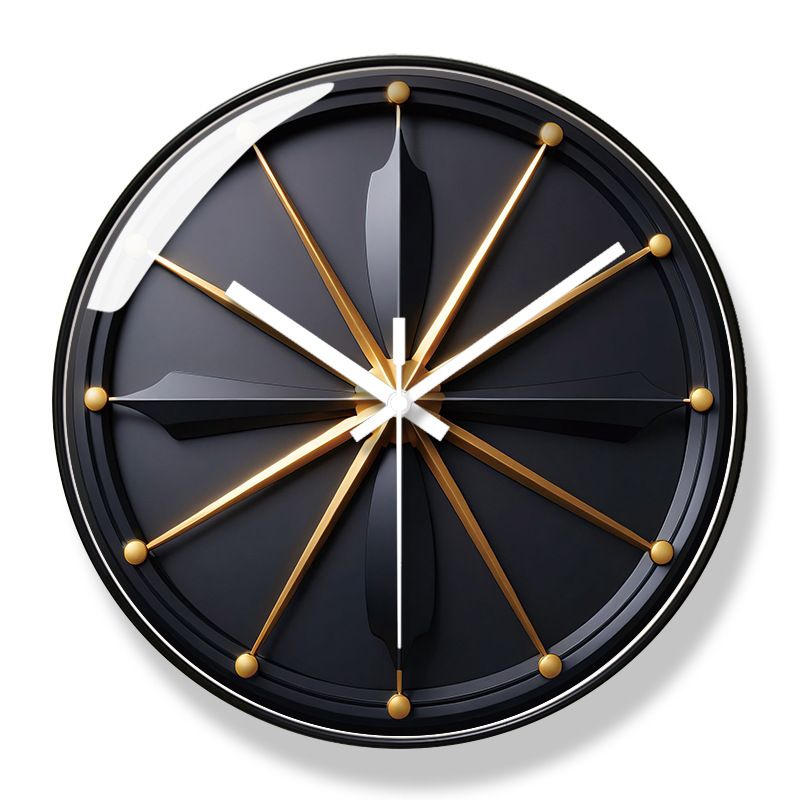 Yipula 7151 Fashionable Light Luxury Sweep Second Artistic Silent Wall Living Room Home Simple Quartz Clock_voghion.com