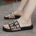 Boken Lao Hua Flat Bottom Two Strap Slippers Comfortable Outerwear Casual Fashion Versatile Large Beach Drag_voghion.com