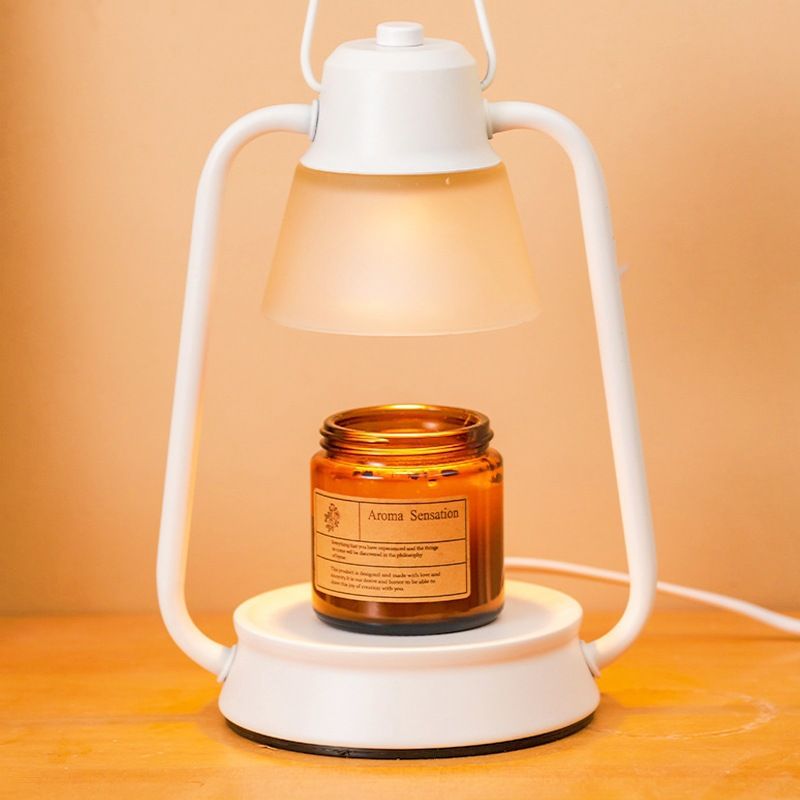 Ulepszanie domu Lampa do topienia wosku Bezogniowy uchwyt na świecę Podgrzewacz świec Lampa do sypialni Retro Timer Lampa nocna Lampa do topienia świec_voghion.com