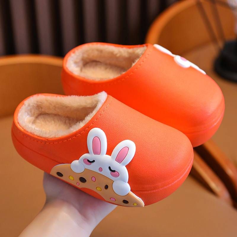 Kinderen katoenen pantoffels winter binnen antislip warm jongens en meisjes waterdicht zachte zool thuis baby harige slijtage katoenen schoenen_voghion.com