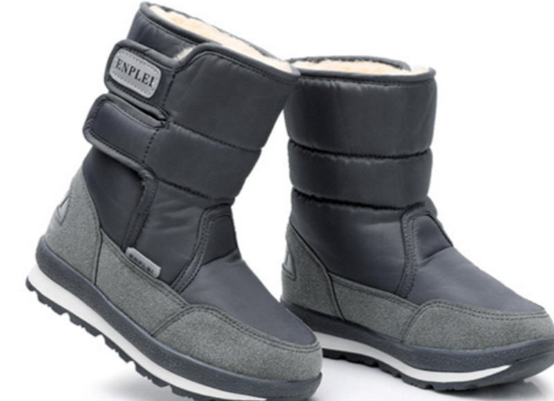 2024 autumn and winter plus velvet parent child children's snow northeast warm cotton shoes thick tube short boots_voghion.com
