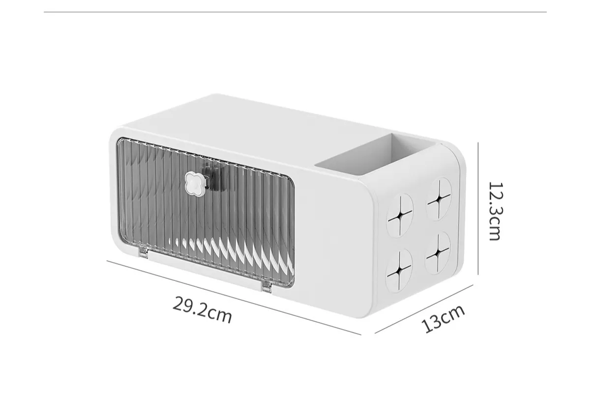 Bathroom Storage Box Multifunctional Wall Mounted Punch Free Strong Bearing Rack Item Storage Tissue Box_voghion.com