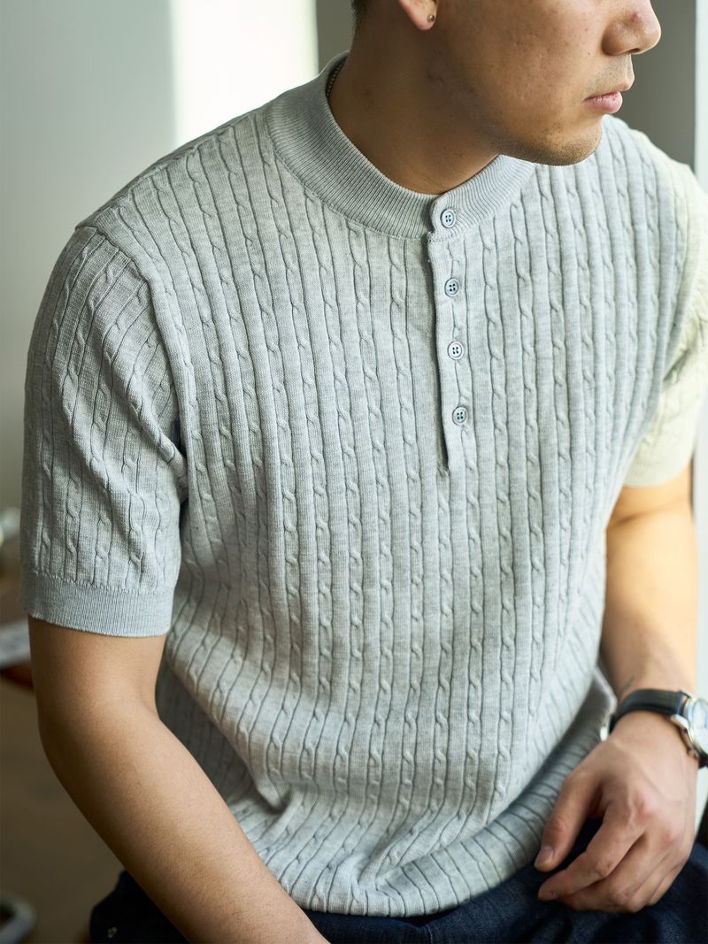 Männerkleeder Casual Henley Kraag Gestrickte Kuerzärmlech T-Shirt Männer Summer Nei Retro Villsäiteg Casual Tops_voghion.com
