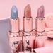 Lipstick Starry Sky Jelly Lipstick Waterproof Color Changing Lipstick Moisturizing Temperature Changing Lipstick Pearlescent Fine Glitter Girl's Heart_voghion.com