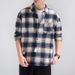 New Youth Color blocked Καλλιτεχνικό καρό πουκάμισο ανδρικό μακρυμάνικο φθινόπωρο/χειμώνας trendy standard φθινόπωρο_voghion.com