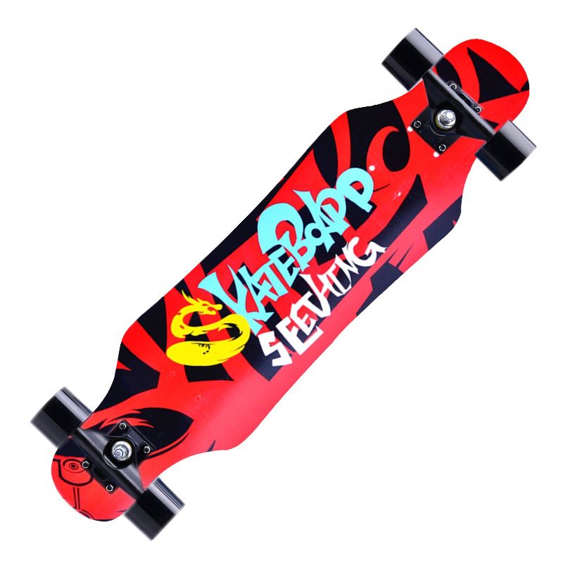 Skateboard de stradă longboard de 80 cm pentru adulți, cu perie, pentru începători, de calitate profesională_voghion.com