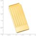 Gold-plated Kelly Waters Etched Lines Hinged Money Clip_voghion.com