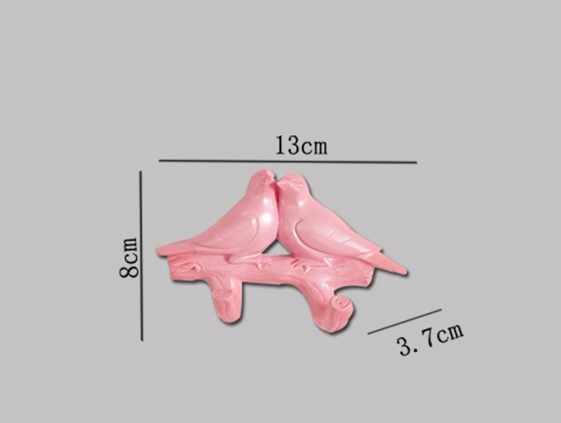 Home wall in pairs with birdie resin hooks, wall decoration, traceless clothes and hats hooks, key holders, and adhesive hooks behind the door_voghion.com