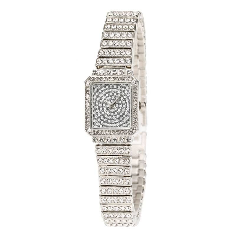 Neue heiße verkauf platz voller Stern exquisite handwerk persönlichkeit mode langlebig stahl armband uhr kleine zifferblatt voller diamanten damen quarzuhr_voghion.com