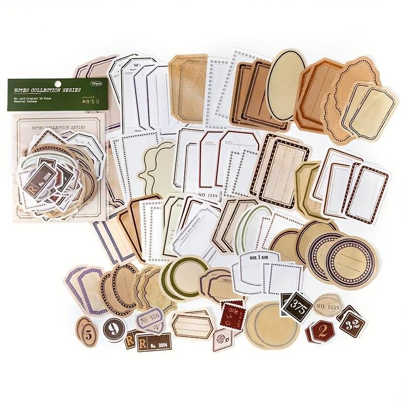 50 Pieces/pack Of Retro Note Decoration Paper, Can Be Torn Or Handwritten, Suitable For Basic Handmade Decoration_voghion.com