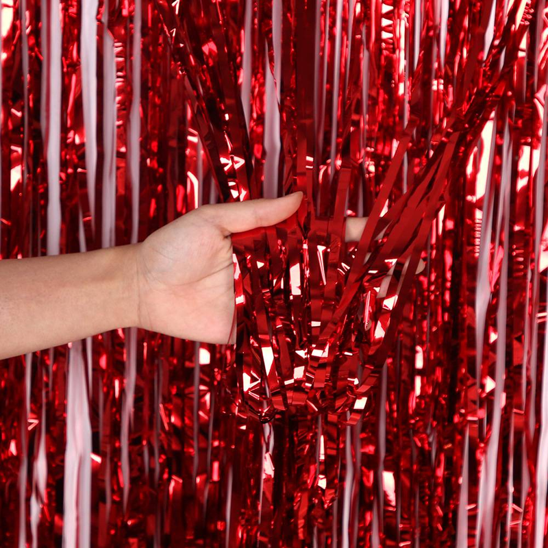 Rain Silk Curtain Wedding Birthday Party Backdrop - Sparkling Tassel Balloon Wall Decoration With Glowing Strands For Event Background Decor_voghion.com