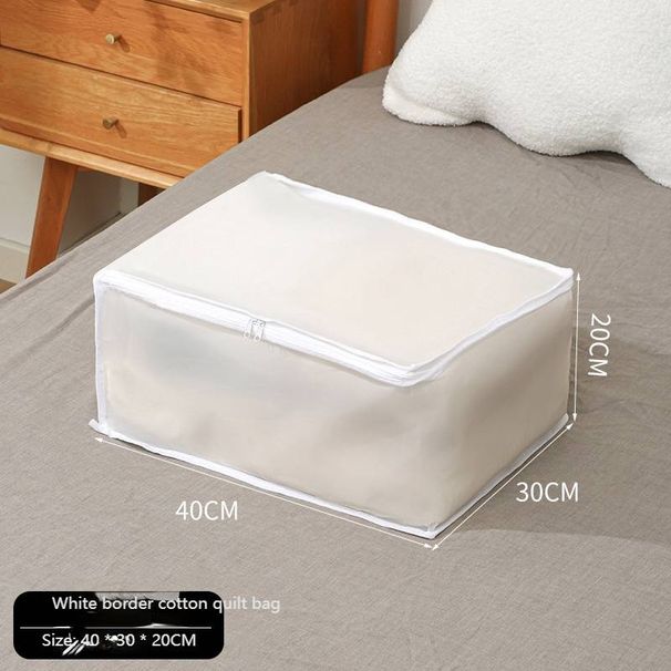 Foldable PEVA Storage Bag - Waterproof & Semi-Transparent Organizer For Blankets, Clothes & Bedding_voghion.com