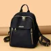 Simple Black Large Capacity Backpack Womens Travel Bag Solid Harajuku Student Oxford Unisex 250408l_voghion.com