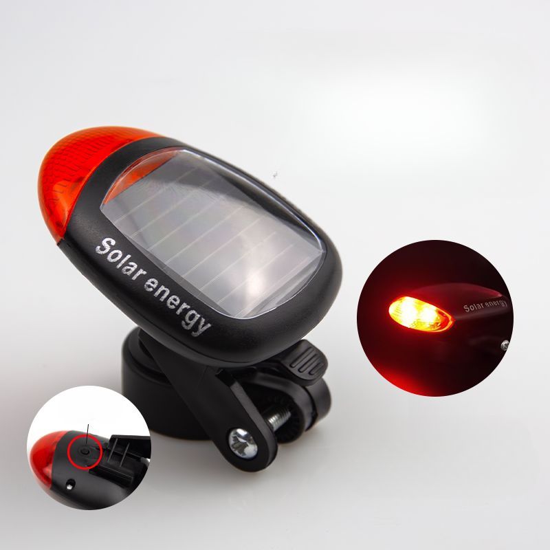 Mountain Bike Solar Children's Night Warning Flashing Bicycle Riding Rear Tail Light_voghion.com