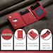 DG.MING roter dreifach gefalteter Kartenhalter für Damen, hochwertiger Retro-Kartenhalter aus PU-Leder, multifunktionaler magnetischer kleiner Kartenhalter_voghion.com