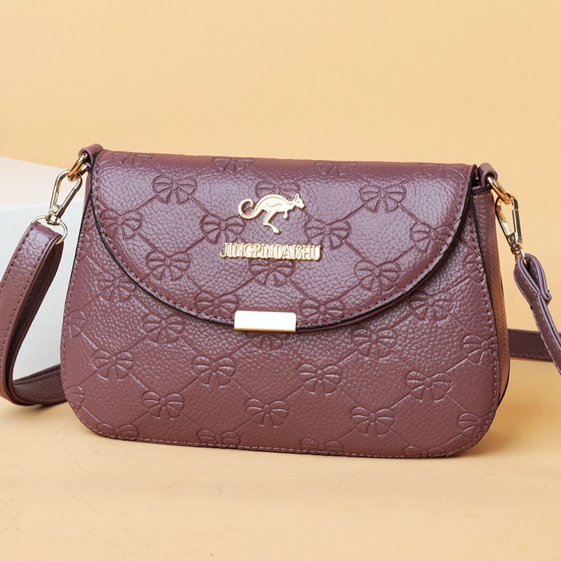 Trendy PU Leather Crossbody Bag For Women – Stylish & Spacious Small Square Shoulder Bag With Multiple Pockets, Lightweight & Versatile For Daily Use_voghion.com