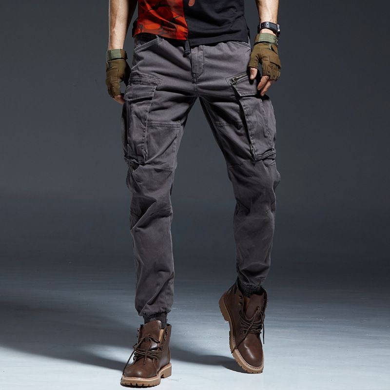 Premium Products 2025 Work Pants Men's Spring New Style Youth Student Handsome Pure Cotton Trendy Brand Fashionable Casual Leggings_voghion.com