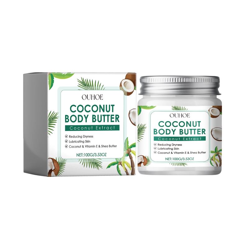Crema idratante per il corpo al cocco OUHOE per una pelle idratata, liscia e rassodante_voghion.com