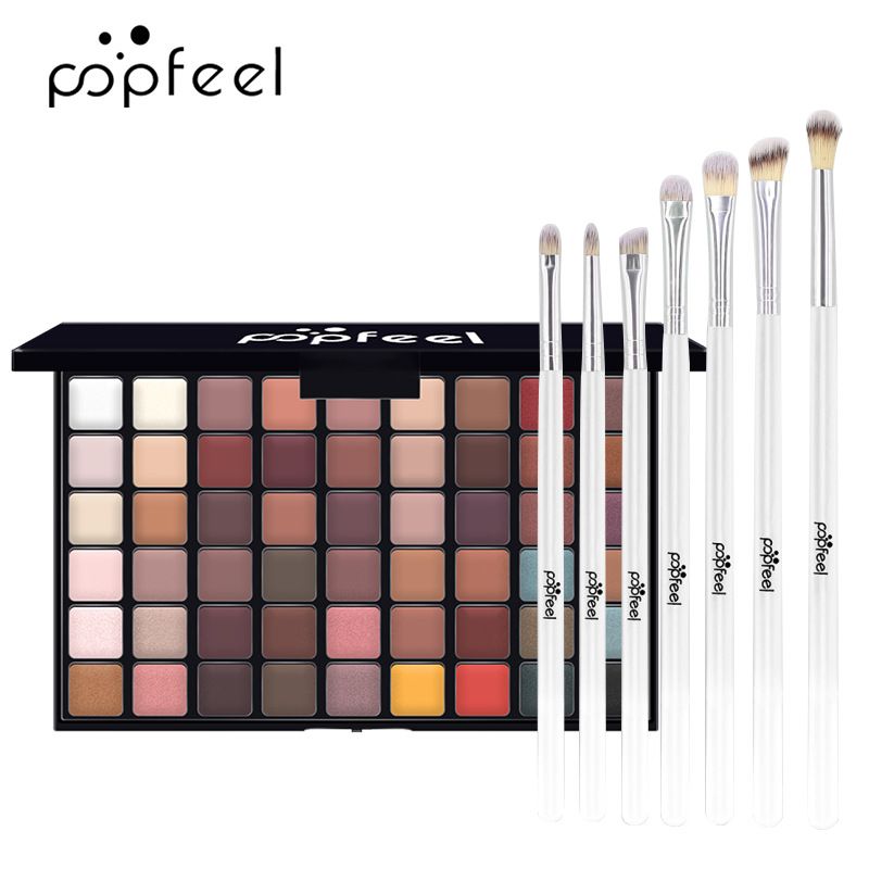 Make-up-Sets 54 Lidschattenfarben + 7 Lidschattenpinsel Make-up Produkte Make-up Marke_voghion.com