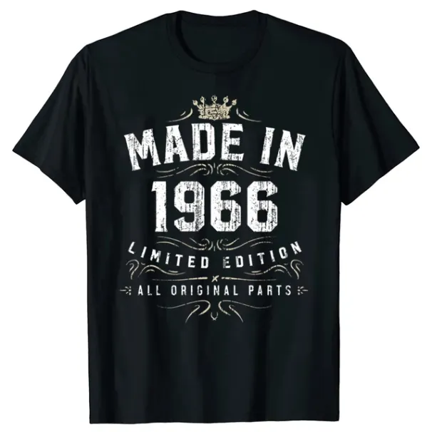 Naljakas 1966. aastal valmistatud T-särk Kõik originaalosad Suvine Graafiline Puuvillane Tänavarõivad Lühikeste varrukatega Sünnipäevakingitused Meeste T-särk_voghion.com