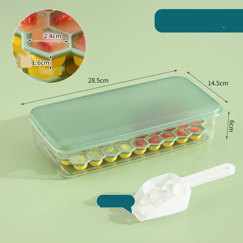 Soft Bottom Ice Cube Mold Household Ice Box Silicone Large Ice Box Ice Storage Box Commercial Ice Making Artifact_voghion.com