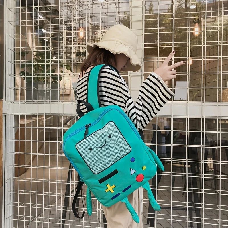 sacs à dos de conception de robot créatif firls modèle de console de jeux drôle pour les femmes sac à dos en toile de dessin animé mignon sac de voyage_voghion.com