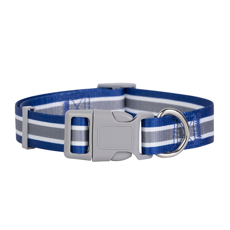 New Nylon Adjustable Collar Small Medium Dogs Pet Multicolor Rainbow Chain Single Rope Dog Walking Leash_voghion.com