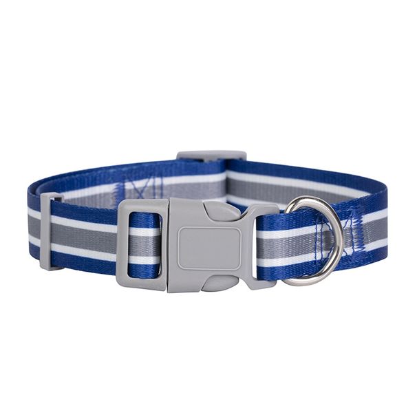 New Nylon Adjustable Collar Small Medium Dogs Pet Multicolor Rainbow Chain Single Rope Dog Walking Leash_voghion.com