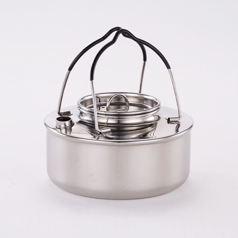 Food Grade Stainless Steel Water Coffee Pot 1.5L Portable Outdoor Camping Kettle_voghion.com