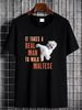 Neu mit Etikett: „It Takes A REAL MAN To Walk A MALTESE“, lustiges T-Shirt für Hundeliebhaber, Sommer, Unisex, vielseitig, modisch, dehnbar, bequem, lässig, Designerkleidung_voghion.com