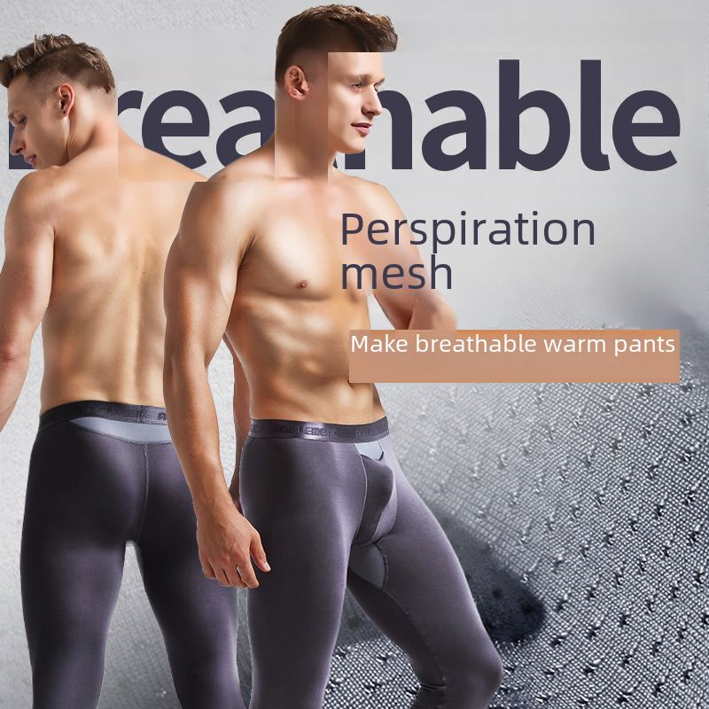 Heren Bullet Separated Herfstbroek Modal Elastische Slim Pocket Leggings_voghion.com