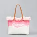 Stylish Magnetic Closure Canvas Tote - Embroidered Fre Shoulder Bag For Beach, Commut & Summer Outs, Free_voghion.com