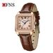 Elegant Square Women's Watch With Diamond Accents - Stainless Steel Strap & Mineral Glass - Quartz Movement - Water Resistant 30M_voghion.com