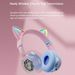 Bluetooth earphones cute styling earphones foldable breathing color light, can be linked and used on mobile phones, tablets, and other devices_voghion.com