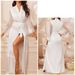 Women's Sleepwears Pajama satin robe lace and long robe loungewear_voghion.com