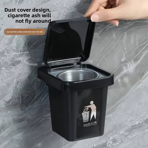 Funny Ashtray-trash Can Wall-mounted Ashtray-with Lid-practical Bedside Table-dining Table-toilet, Etc._voghion.com