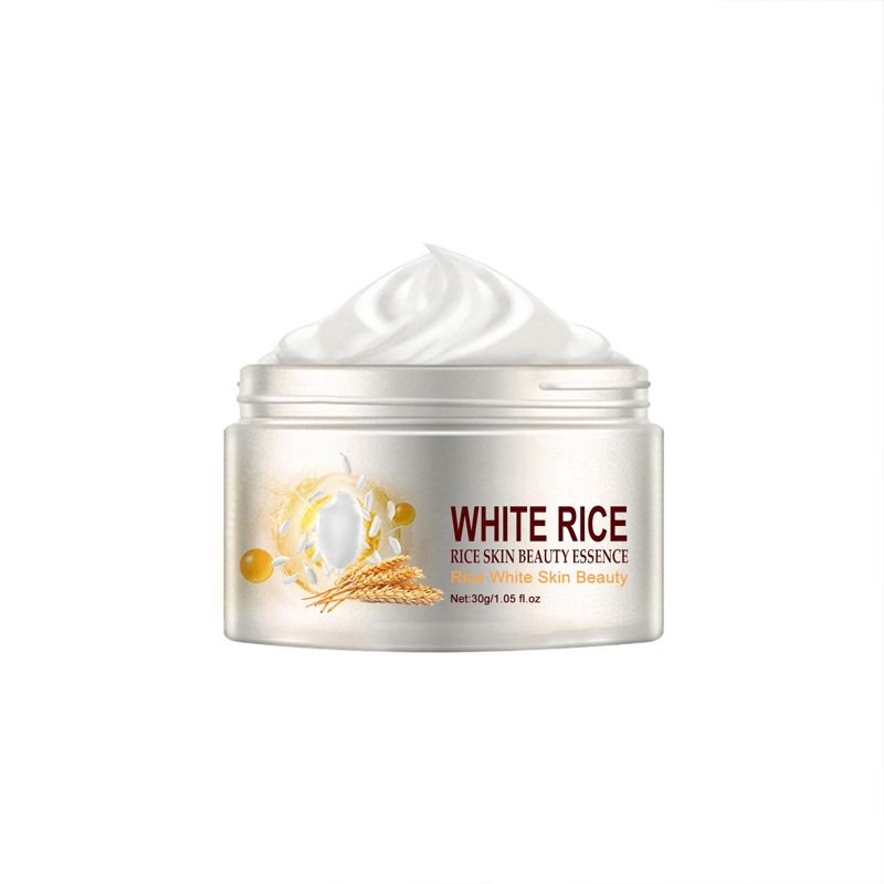 Crema viso schiarente al riso bianco anti-invecchiamento, attenua le linee sottili, rimuove i pigmenti di melanina, migliora le rughe, idrata la pelle spenta_voghion.com